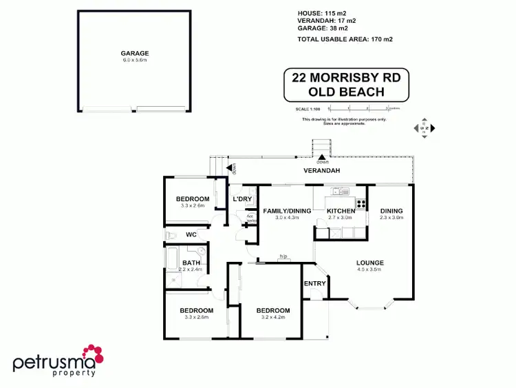 Floorplan of Homely house listing, 22 Morrisby Road, Old Beach TAS 7017