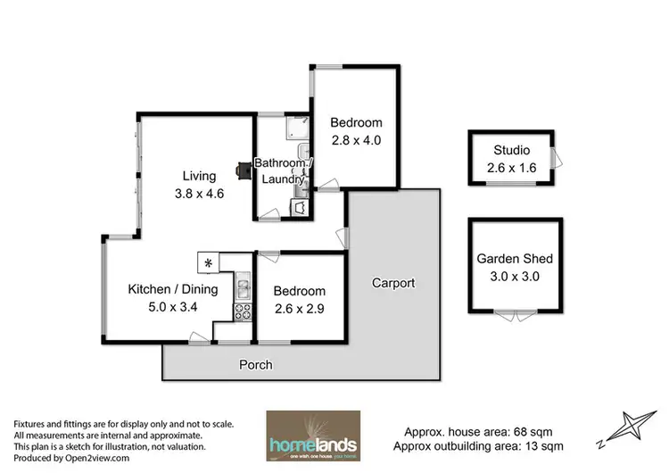 Floorplan of Homely villa listing, 2/8 Smith Street, Cygnet TAS 7112