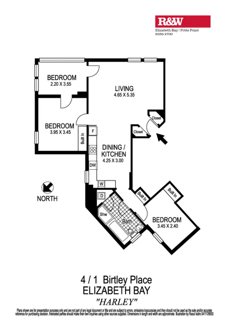 Floorplan of Homely apartment listing, 4/1 Birtley Place, Elizabeth Bay NSW 2011