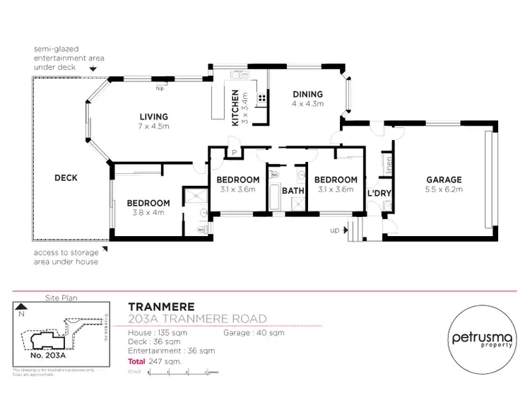 Floorplan of Homely villa listing, 203a Tranmere Road, Tranmere TAS 7018