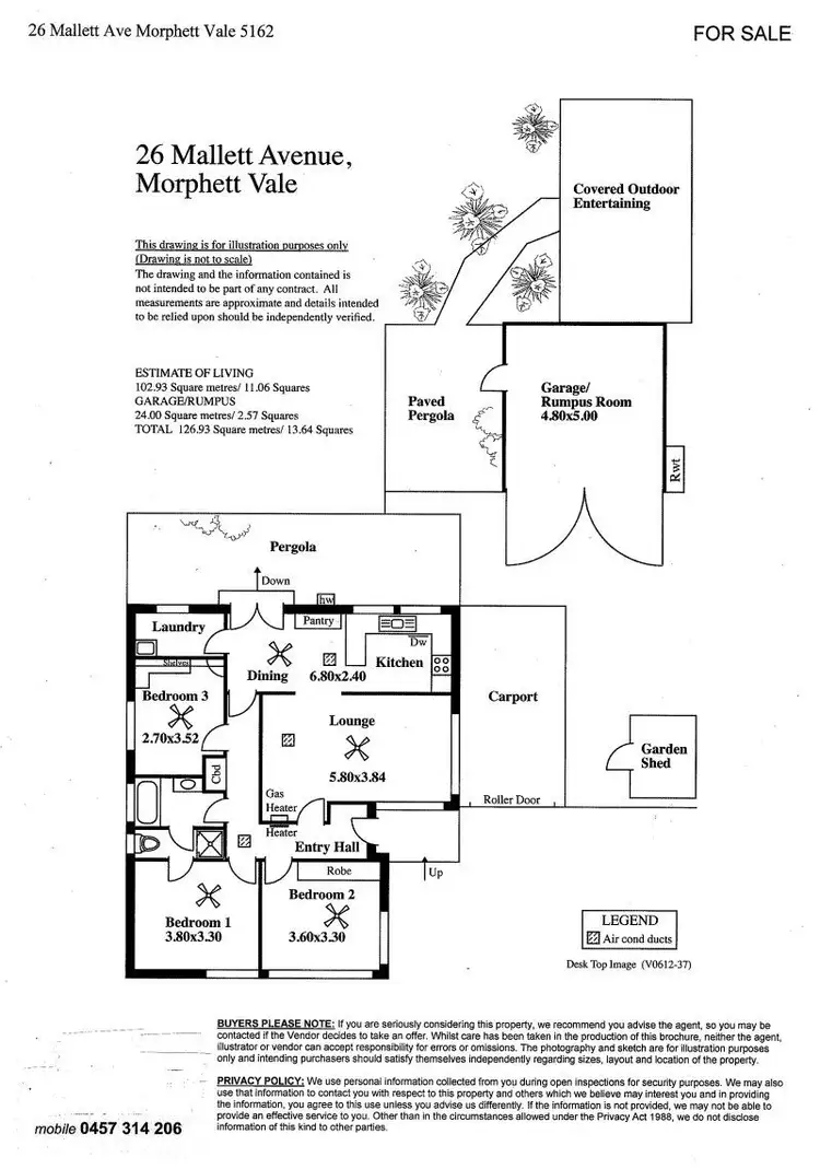 Floorplan of Homely house listing, 26 Mallett ave, Morphett Vale SA 5162