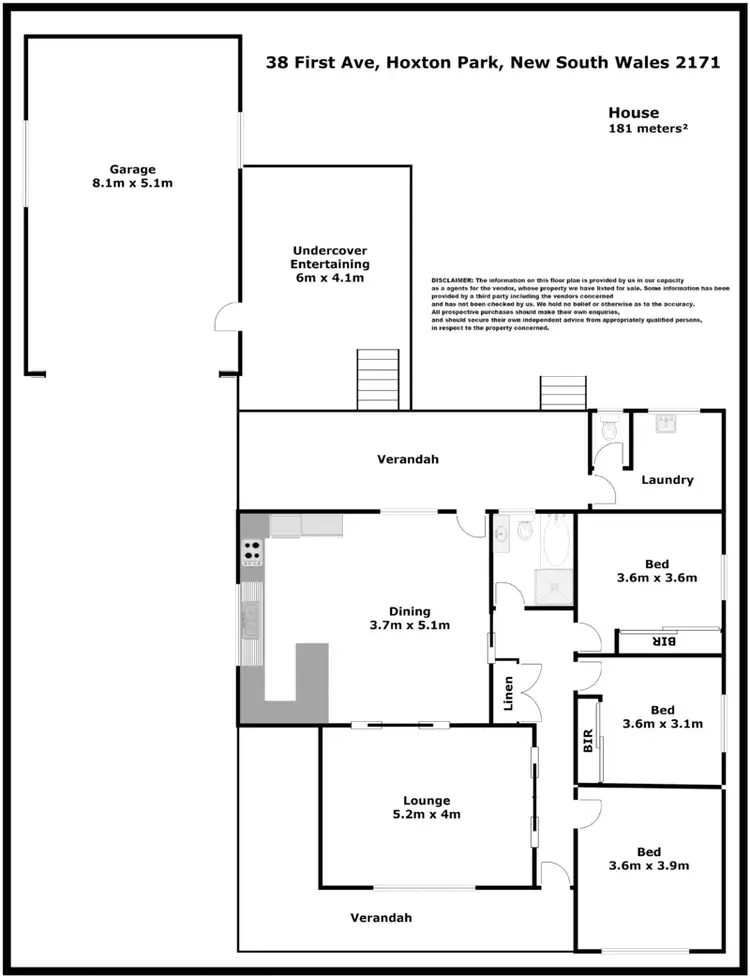 Floorplan of Homely house listing, 38 First Avenue, Hoxton Park NSW 2171