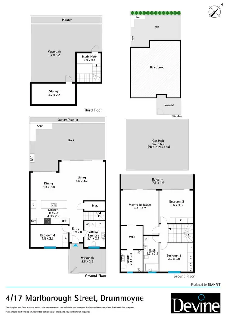 Floorplan of Homely townhouse listing, 4/17 Marlborough Street, Drummoyne NSW 2047