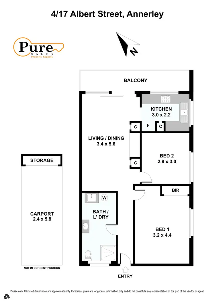 Floorplan of Homely unit listing, 4/17 Albert Street, Annerley QLD 4103