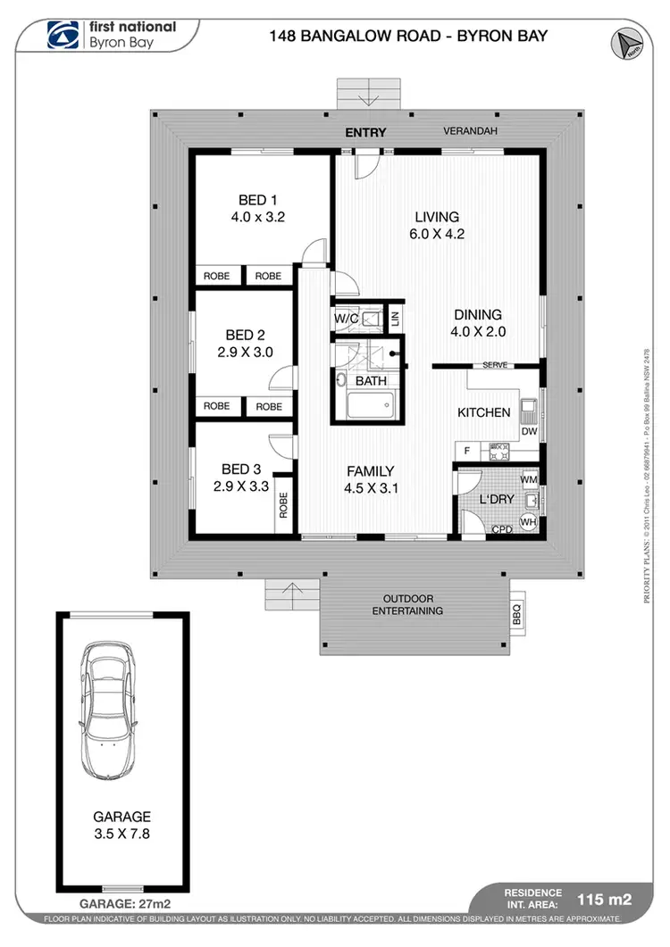Floorplan of Homely house listing, 148 Bangalow Road, Byron Bay NSW 2481