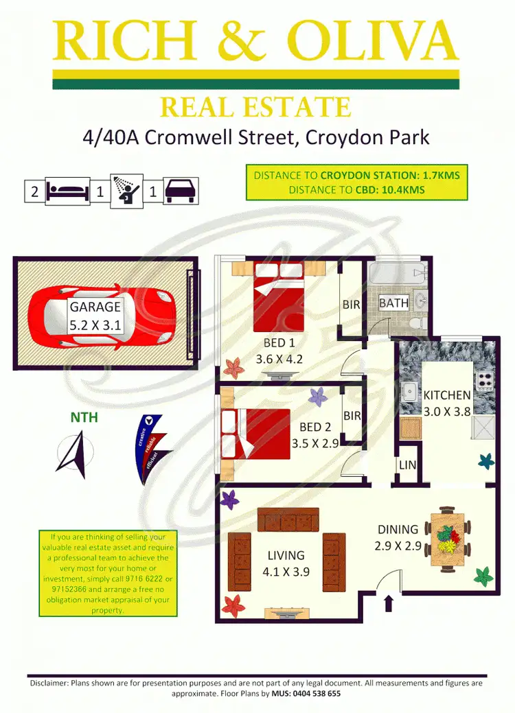 Floorplan of Homely house listing, 4/40A Cromwell Street, Croydon Park NSW 2133