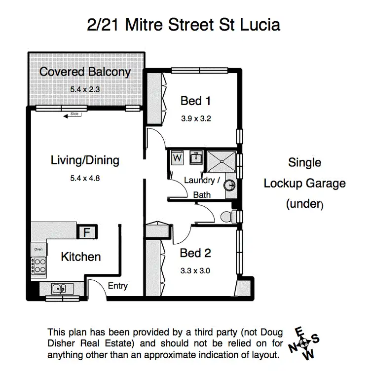 Floorplan of Homely unit listing, 2/21 Mitre Street, St Lucia QLD 4067