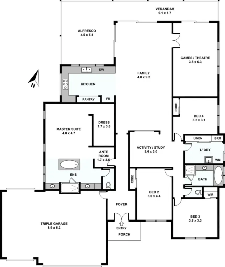 Floorplan of Homely house listing, 10 Ammolite Way, Australind WA 6233