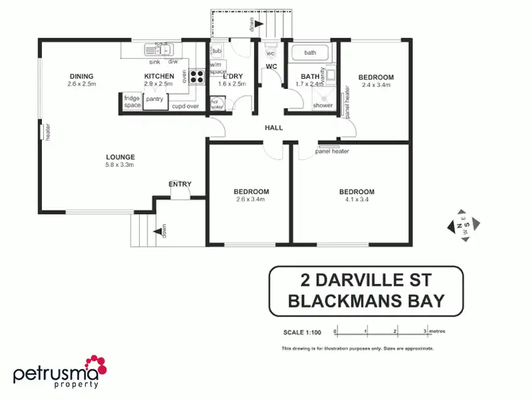 Floorplan of Homely house listing, 2 Darville Court, Blackmans Bay TAS 7052