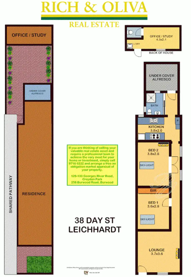 Floorplan of Homely semi-detached listing, 38 Day Street, Leichhardt NSW 2040