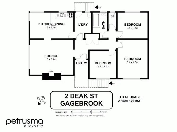 Floorplan of Homely house listing, 2 Deak Street, Gagebrook TAS 7030