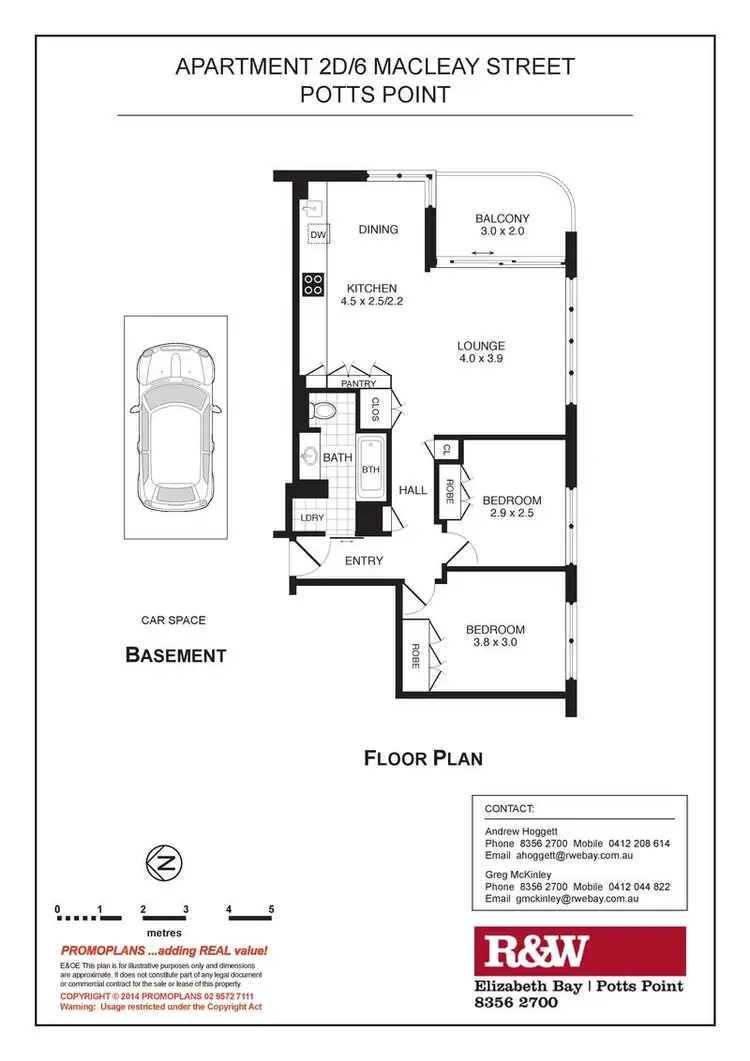 Floorplan of Homely apartment listing, 2D/6 Macleay Street, Potts Point NSW 2011