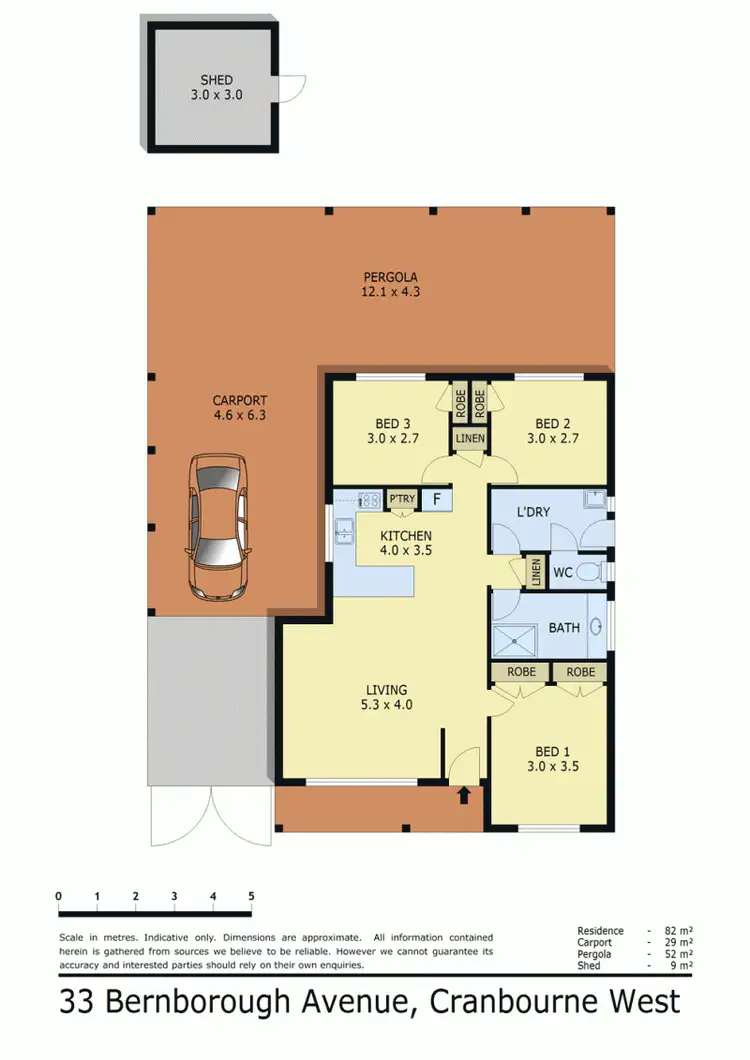 Floorplan of Homely house listing, 33 BERNBOROUGH AVENUE, Cranbourne West VIC 3977