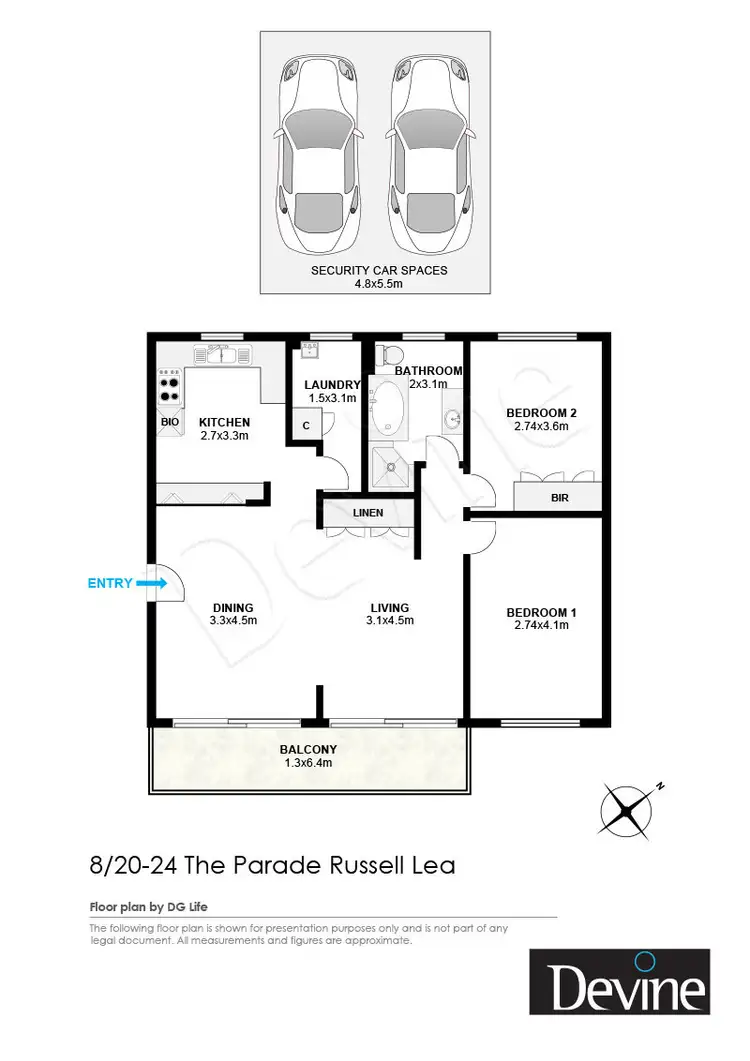 Floorplan of Homely apartment listing, 8/20-24 The Parade, Russell Lea NSW 2046