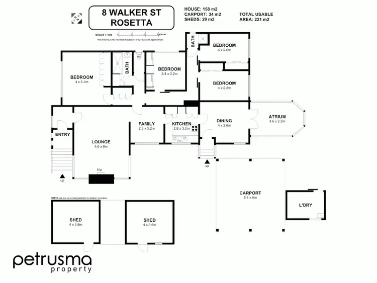 Floorplan of Homely house listing, 8 Walker Street, Rosetta TAS 7010