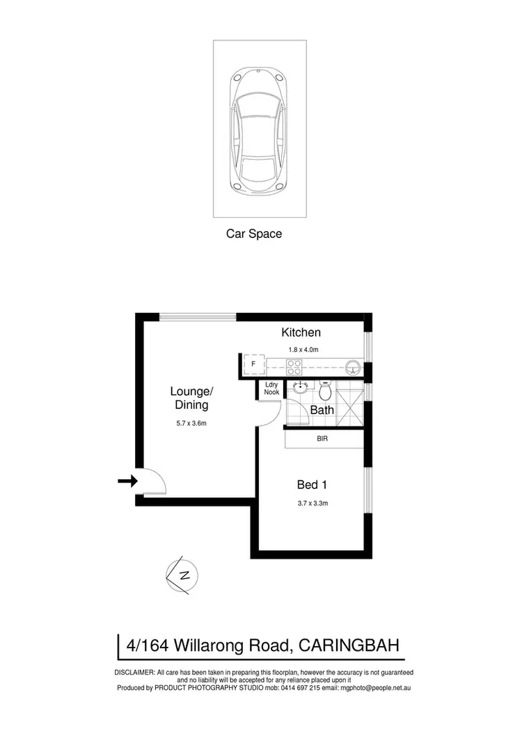 Floorplan of Homely unit listing, 4/164 Willarong Road, Caringbah NSW 2229