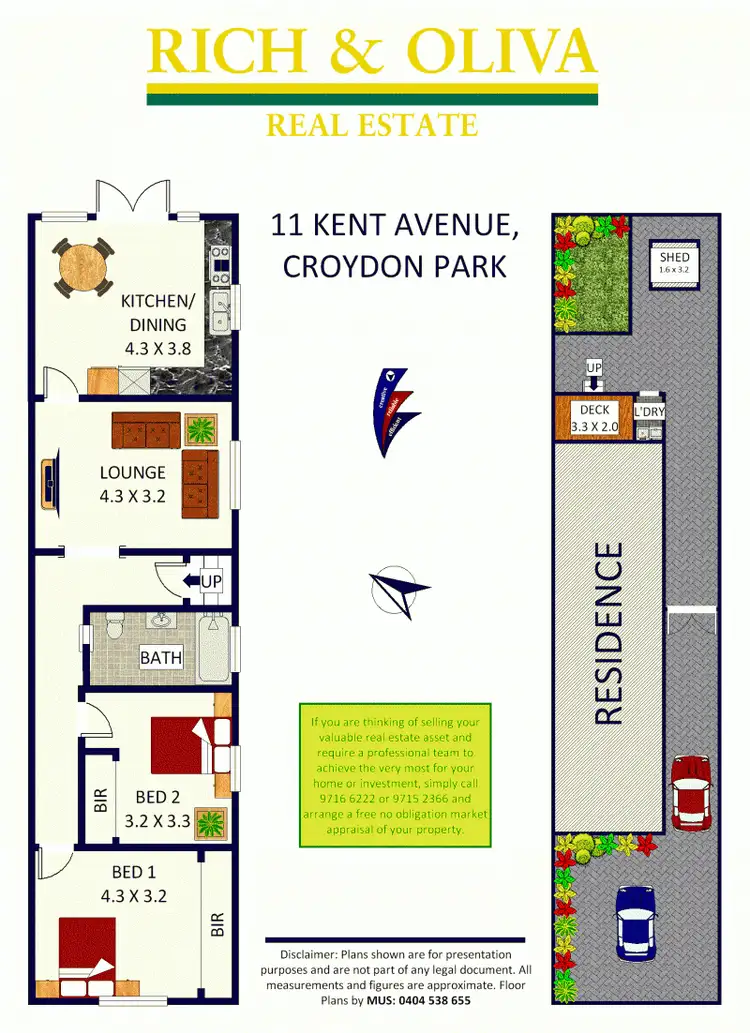 Floorplan of Homely semi-detached listing, 11 Kent Avenue, Croydon Park NSW 2133