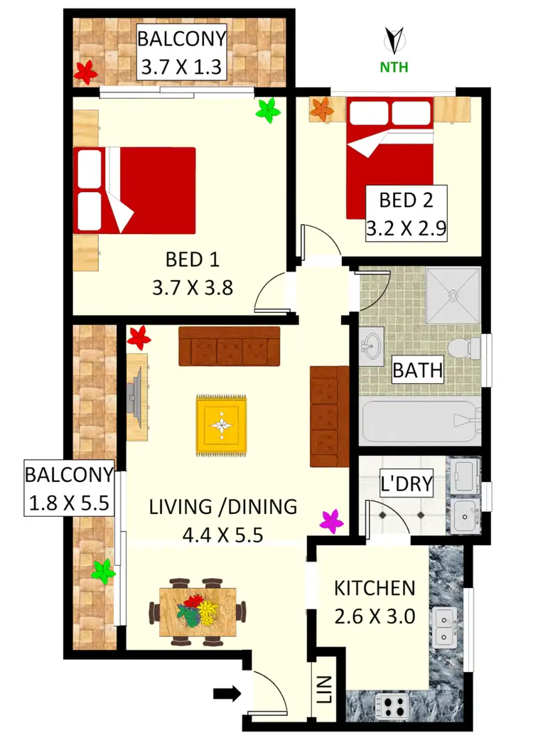 Floorplan of Homely apartment listing, 3/28 Cecil Street, Ashfield NSW 2131