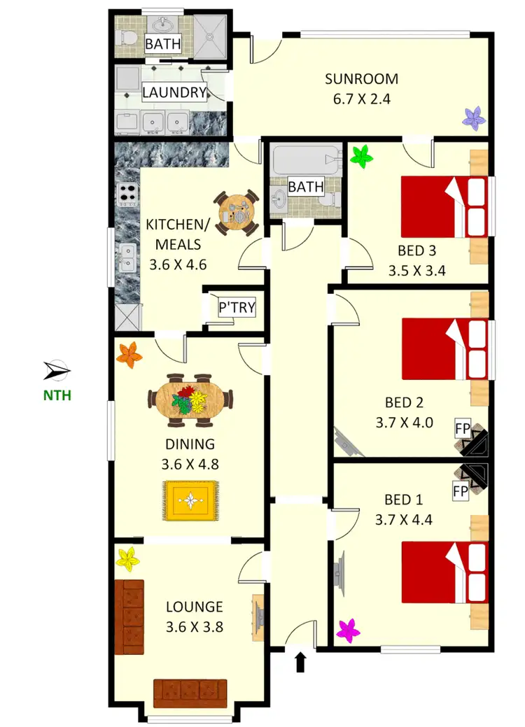 Floorplan of Homely house listing, 3 Hampden Street, Ashfield NSW 2131