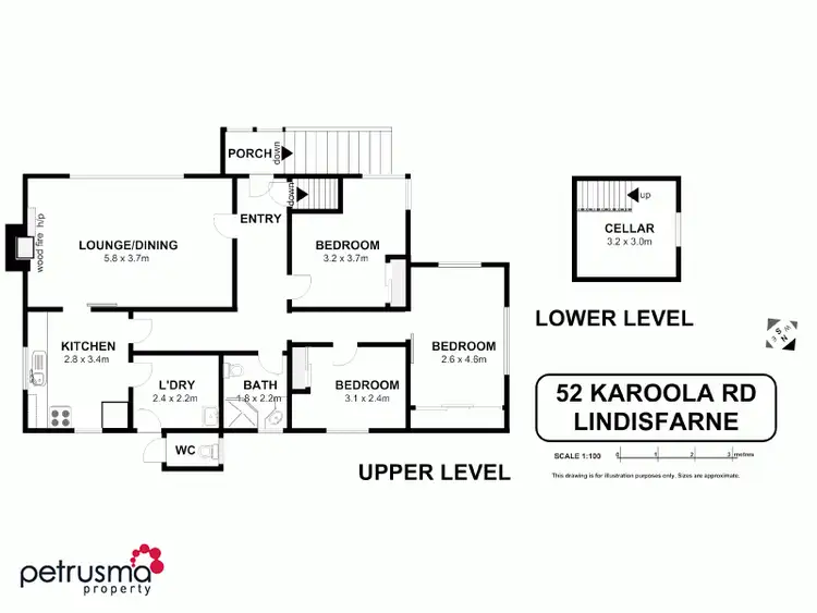 Floorplan of Homely house listing, 52 Karoola Road, Lindisfarne TAS 7015