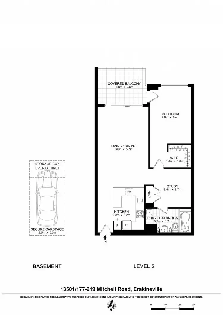 Floorplan of Homely apartment listing, 13501/177-219 Mitchell Road, Erskineville NSW 2043