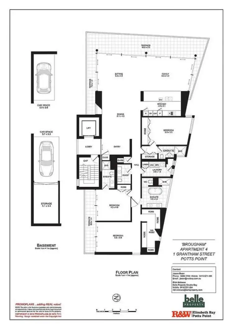 Floorplan of Homely apartment listing, 4/1 Grantham Street, Potts Point NSW 2011