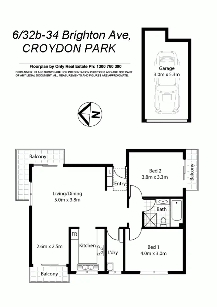 Floorplan of Homely apartment listing, 6/32B-34 Brighton Avenue, Croydon Park NSW 2133
