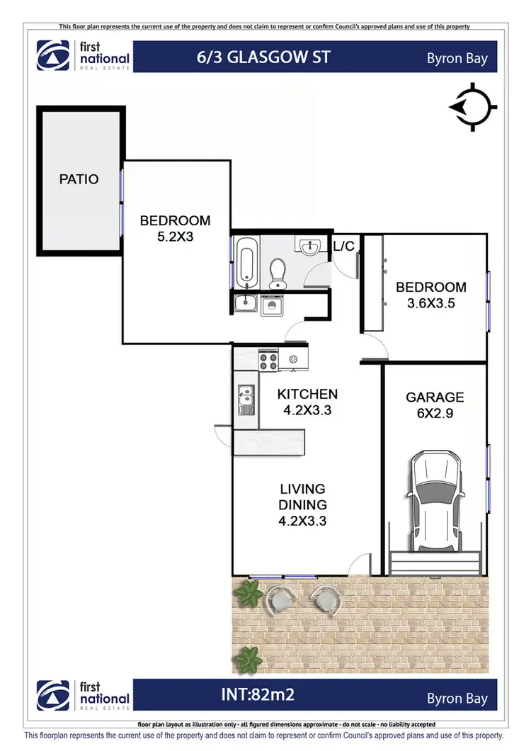Floorplan of Homely unit listing, 6/3 Glasgow Street, Suffolk Park NSW 2481