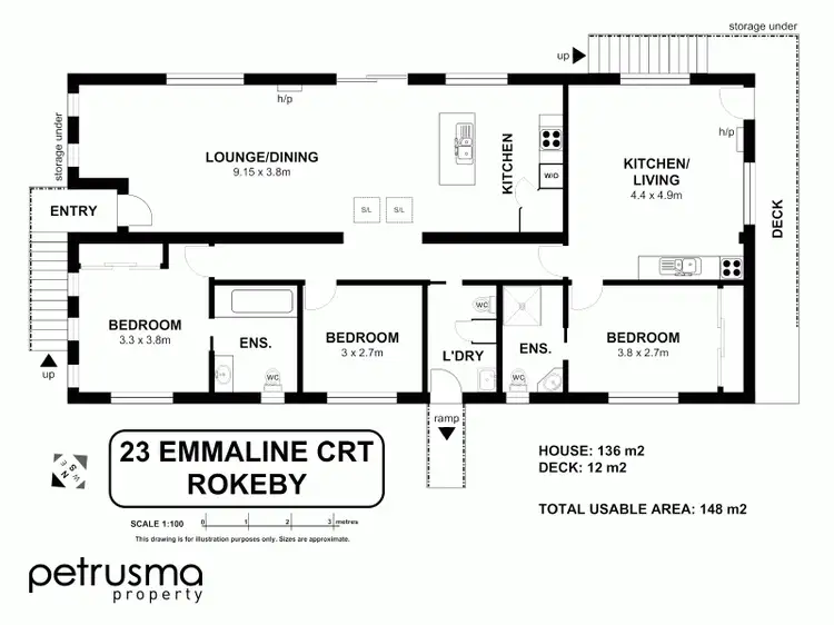Floorplan of Homely house listing, 23 Emmaline Court, Rokeby TAS 7019