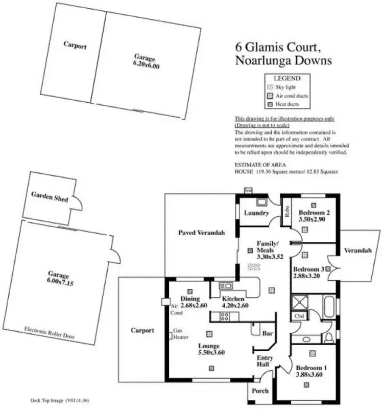 Floorplan of Homely house listing, 6 Glamis Court, Noarlunga Downs SA 5168
