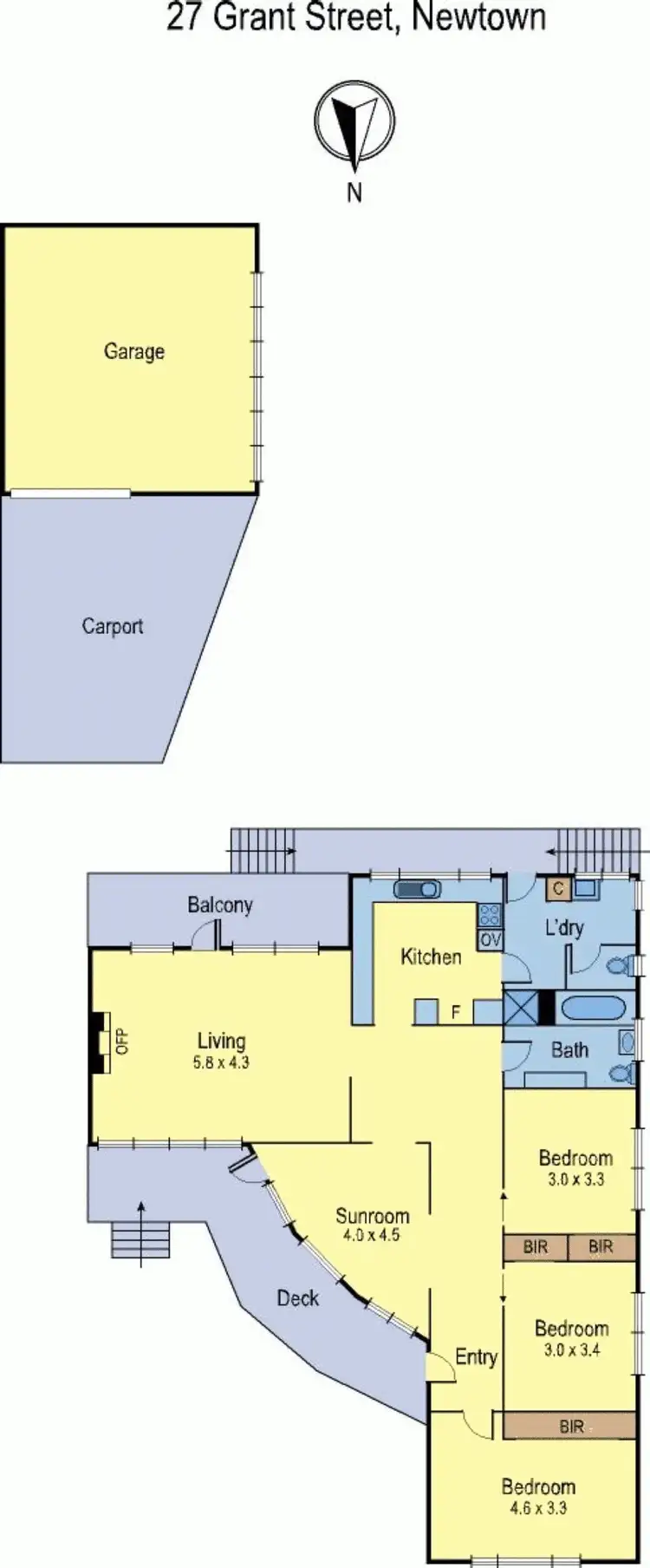 Floorplan of Homely house listing, 27 Grant Street, Newtown VIC 3220
