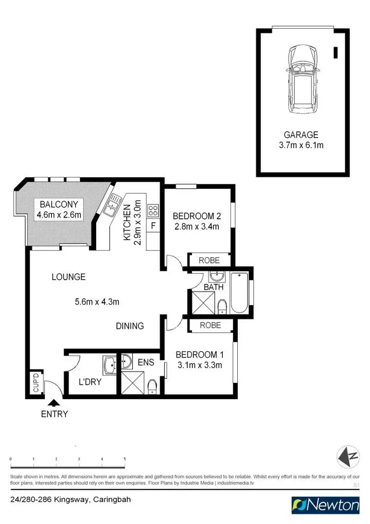 Floorplan of Homely apartment listing, 24/280-286 Kingsway, Caringbah NSW 2229