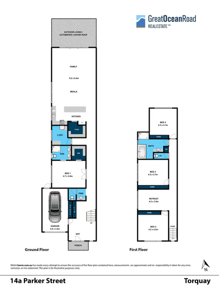 Floorplan of Homely house listing, 14A Parker Street, Torquay VIC 3228