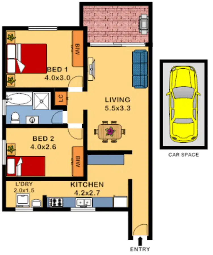 Floorplan of Homely apartment listing, 5/89 Seventh Avenue, Campsie NSW 2194
