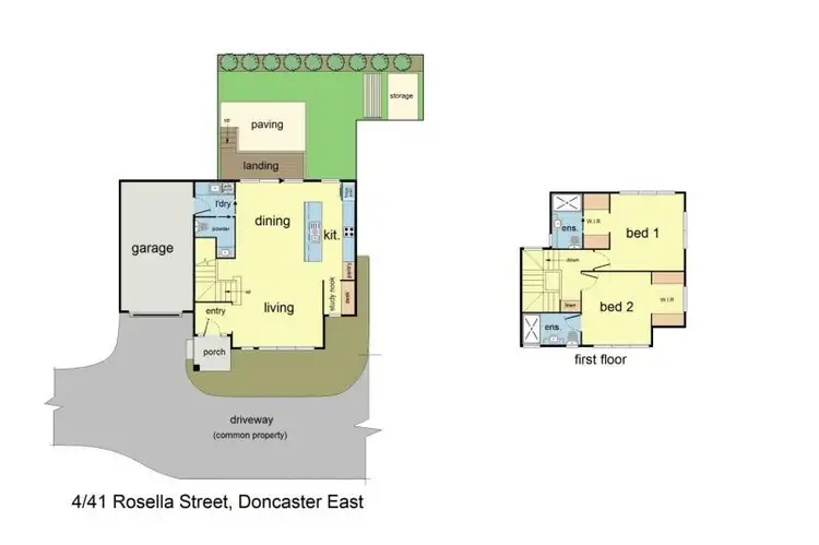 Floorplan of Homely townhouse listing, 4/41 Rosella Street, Doncaster East VIC 3109