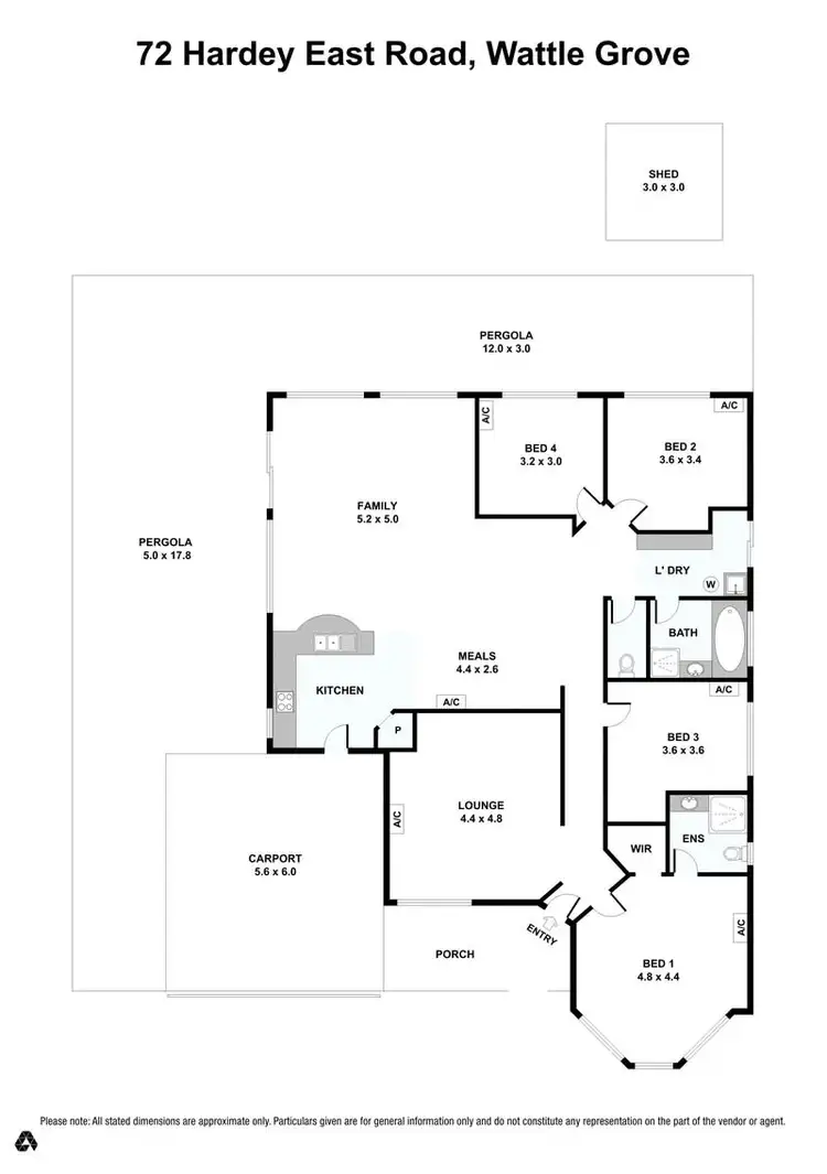 Floorplan of Homely house listing, 72 Hardey East Road, Wattle Grove WA 6107