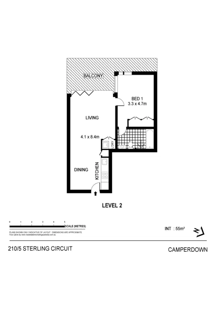 Floorplan of Homely apartment listing, 210/5 Sterling Circuit, Camperdown NSW 2050
