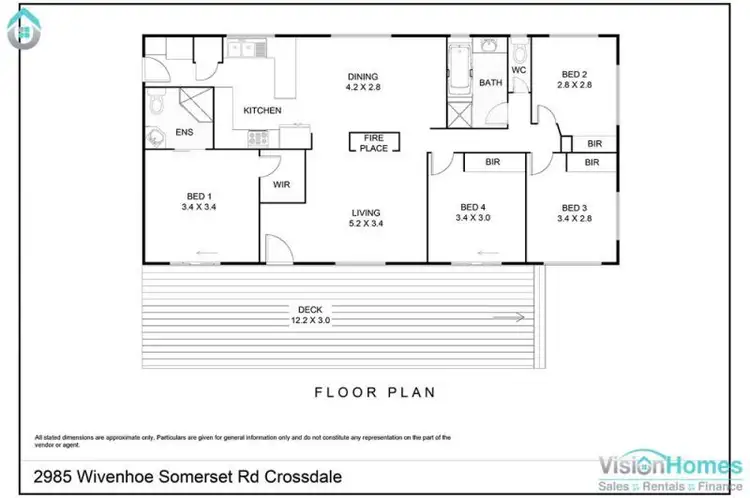 Floorplan of Homely rural property listing, 2985 Wivenhoe Somerset rd, Crossdale QLD 4312