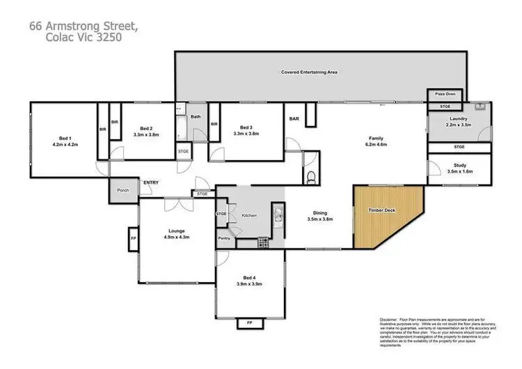 Floorplan of Homely house listing, 66 Armstrong St, Colac VIC 3250