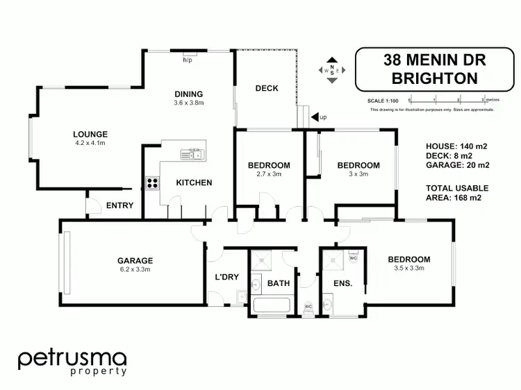 Floorplan of Homely house listing, 38 Menin Drive, Brighton TAS 7030