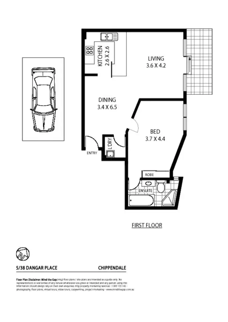 Floorplan of Homely apartment listing, Unit 5/38 DANGAR Place, Chippendale NSW 2008