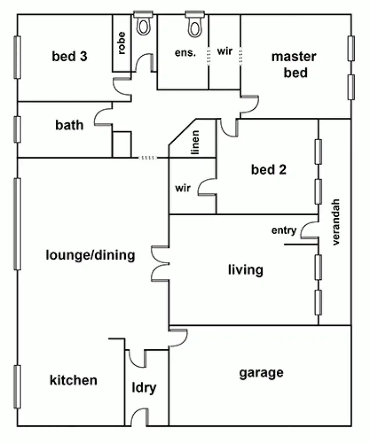 Floorplan of Homely townhouse listing, 2/51 Citrus Avenue, Horsham VIC 3400