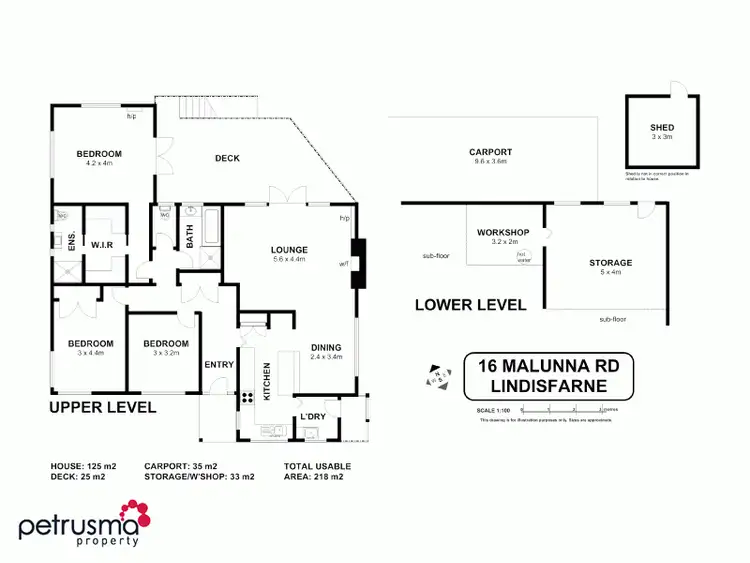 Floorplan of Homely house listing, 16 Malunna Road, Lindisfarne TAS 7015