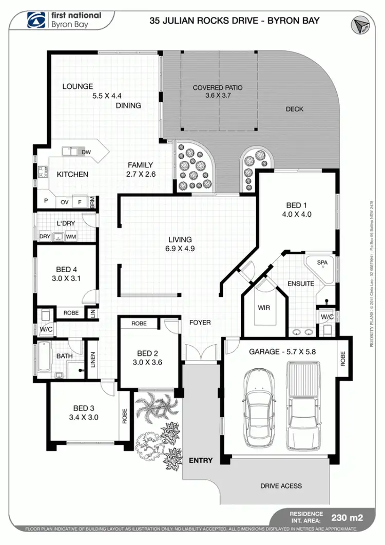 Floorplan of Homely house listing, 35 Julian Rocks Drive, Byron Bay NSW 2481