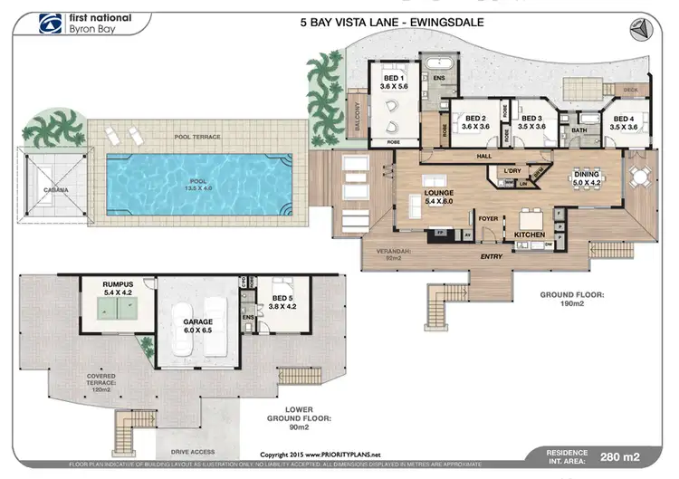 Floorplan of Homely house listing, 5 Bay Vista Lane, Ewingsdale NSW 2481