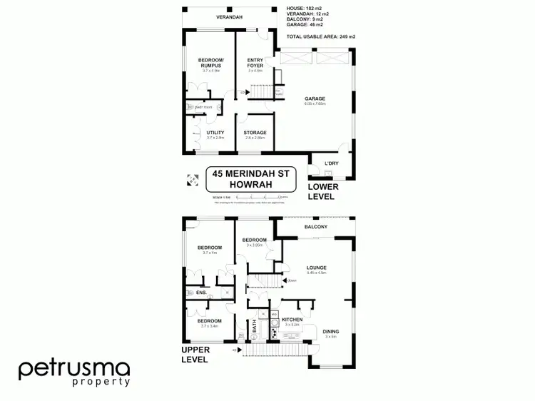 Floorplan of Homely house listing, 45 Merindah Street, Howrah TAS 7018