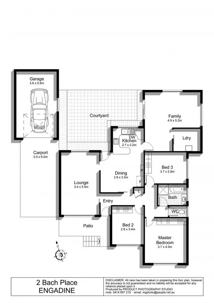 Floorplan of Homely house listing, 2 Bach Place, Engadine NSW 2233