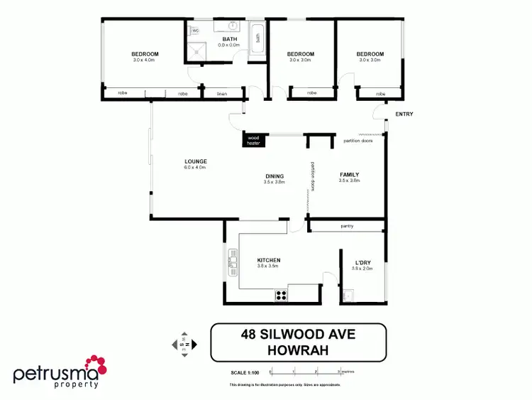 Floorplan of Homely house listing, 48 Silwood Avenue, Howrah TAS 7018