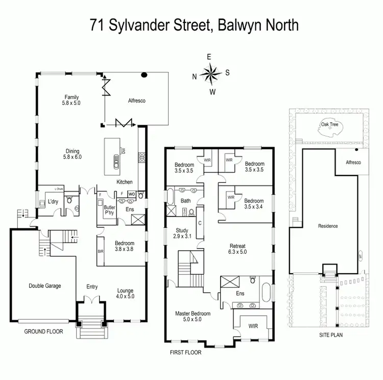 Floorplan of Homely house listing, 71 SYLVANDER STREET, Balwyn North VIC 3104