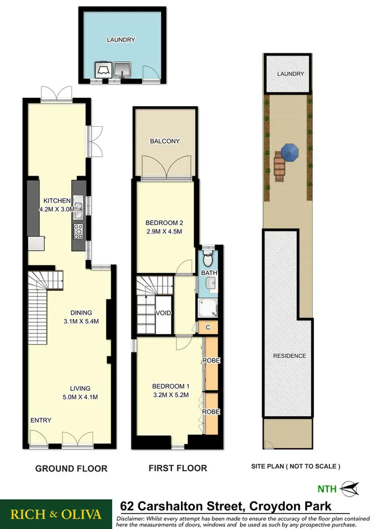 Floorplan of Homely terrace listing, 62 Carshalton Street, Croydon Park NSW 2133
